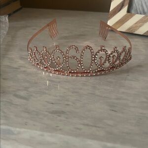 Tiara 60 birthday tiara pink sparkling stones also included w/ 60 wine bag NWT